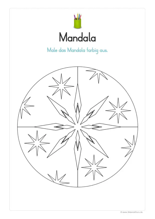 Ausmalbild Mandala 01