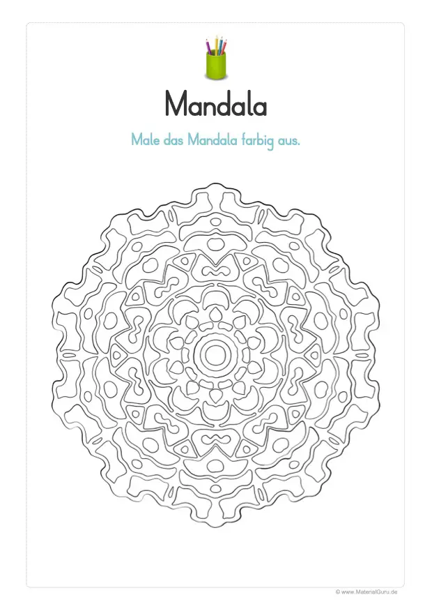 Ausmalbild Mandala 02