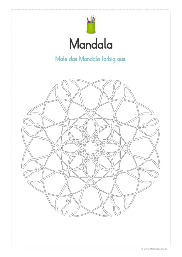 Ausmalbild Mandala 03