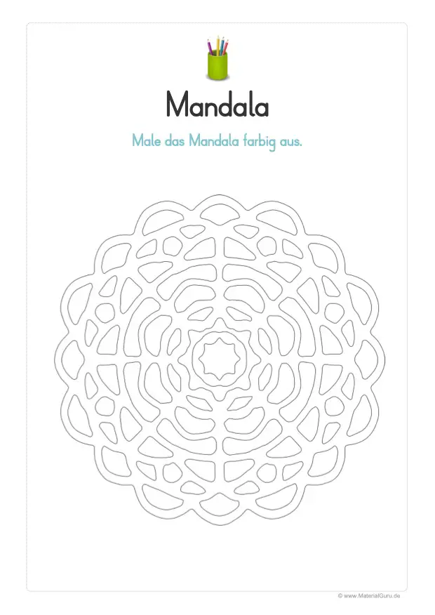 Ausmalbild Mandala 04