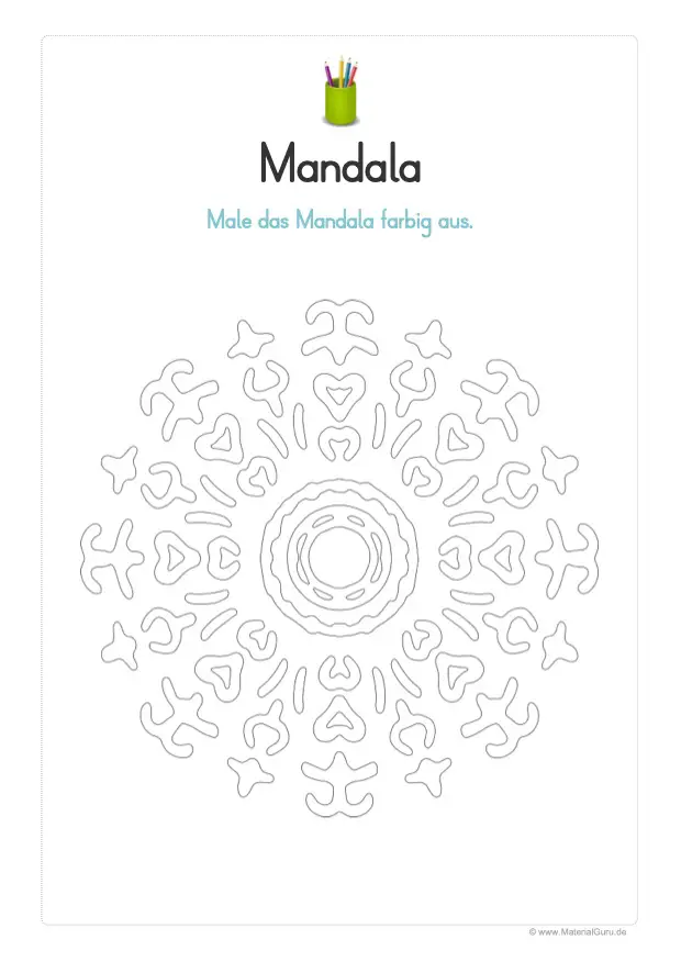 Ausmalbild Mandala 05