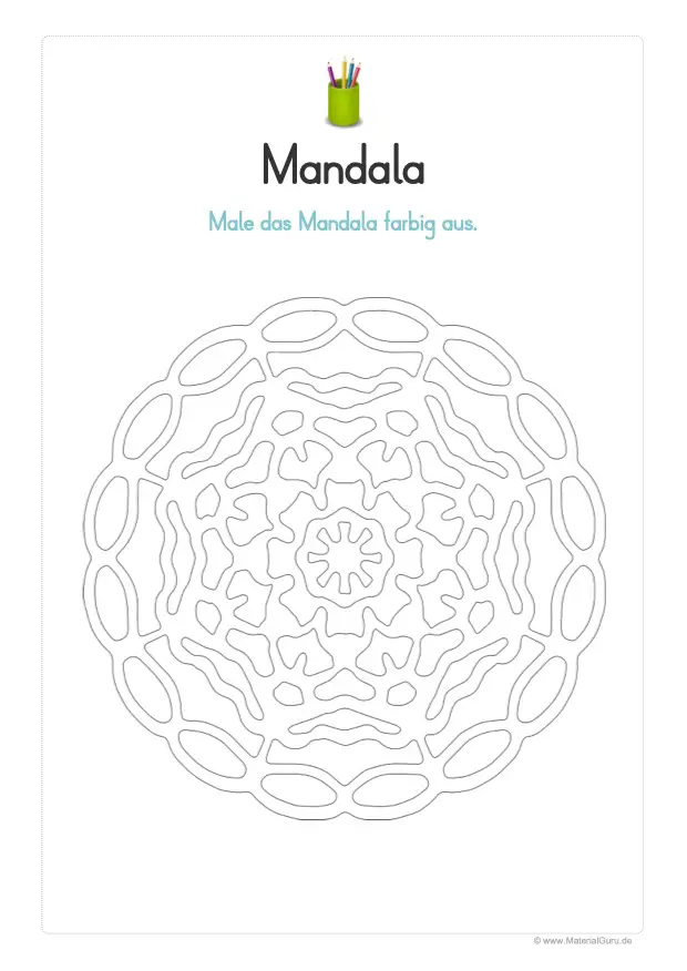 Ausmalbild Mandala 06