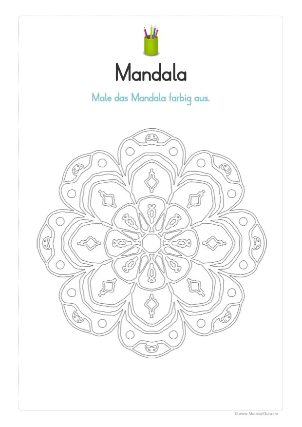 Ausmalbild Mandala 07