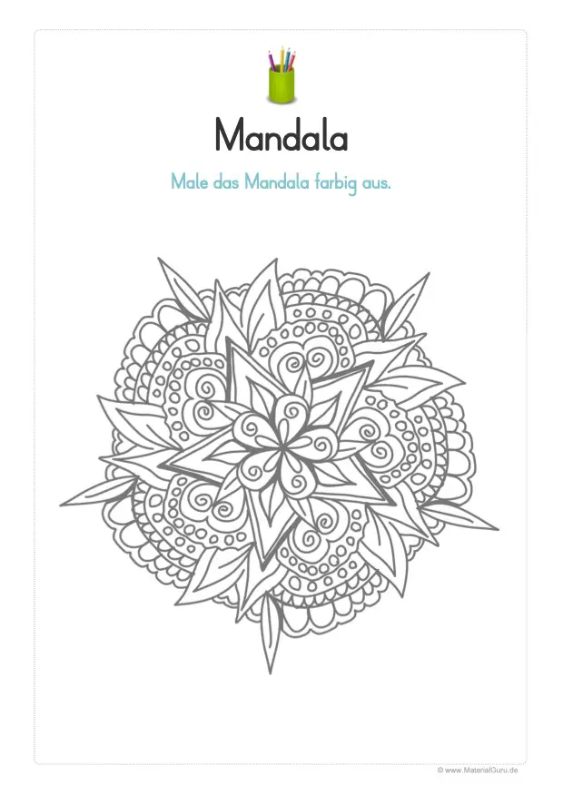 Ausmalbild Mandala 08