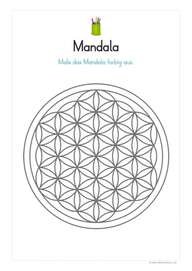 Ausmalbild Mandala 09