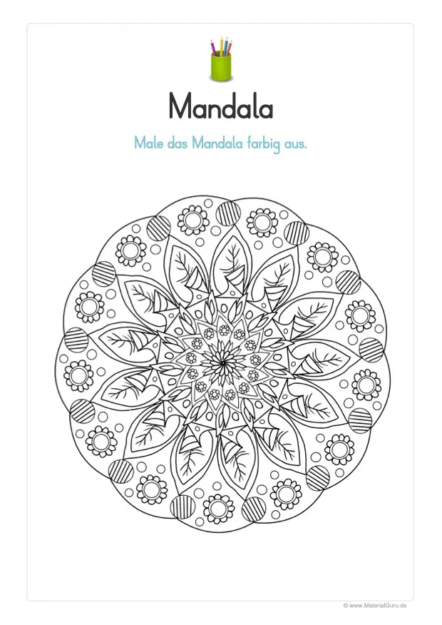 Ausmalbild Mandala 10