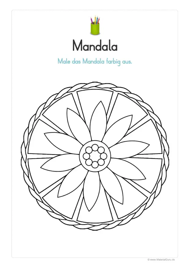 Ausmalbild Mandala 11