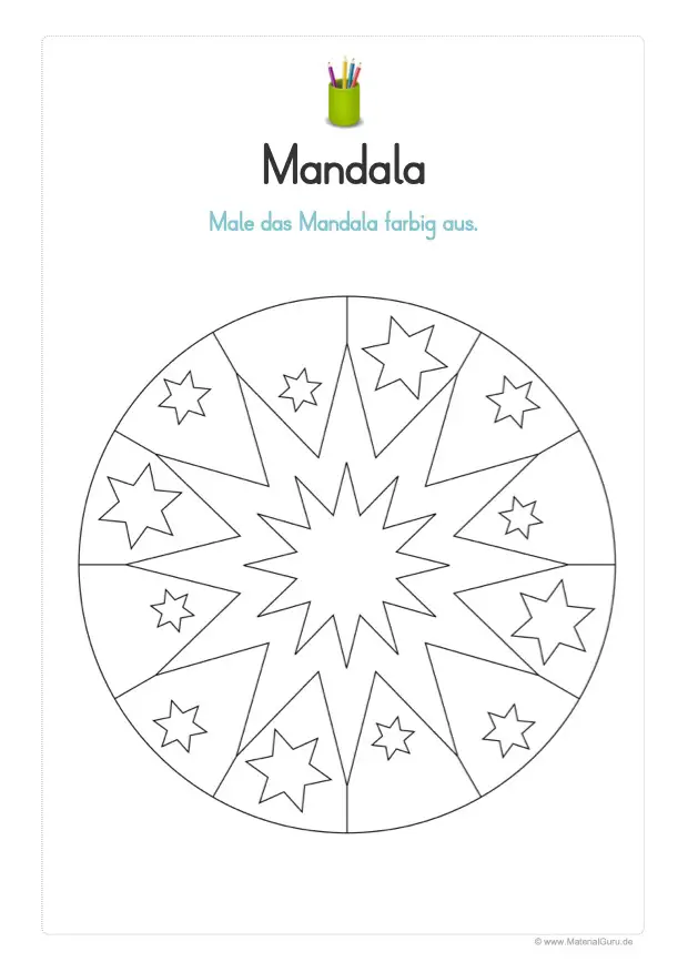Ausmalbild Mandala 12