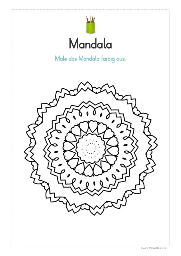 Ausmalbild Mandala 15