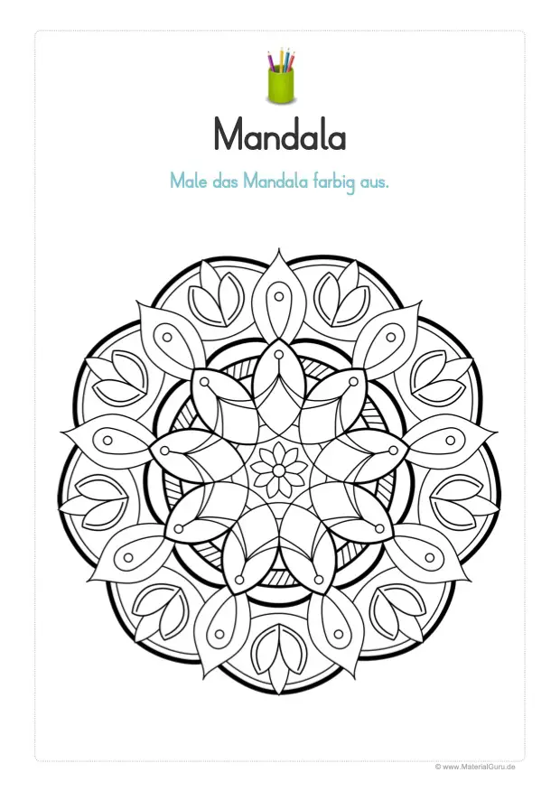 Ausmalbild: Mandala 21