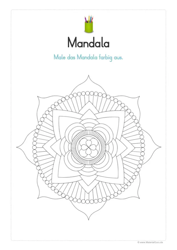 Ausmalbild: Mandala 22