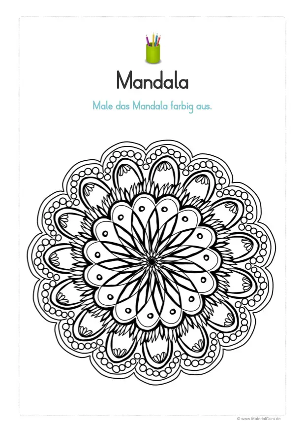 Ausmalbild: Mandala 24