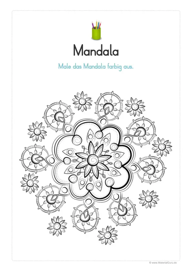 Ausmalbild: Mandala 25