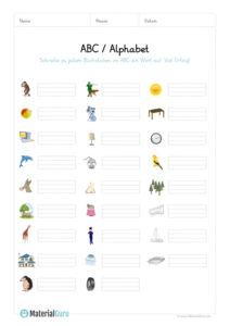 ABC / Alphabet lernen - MaterialGuru