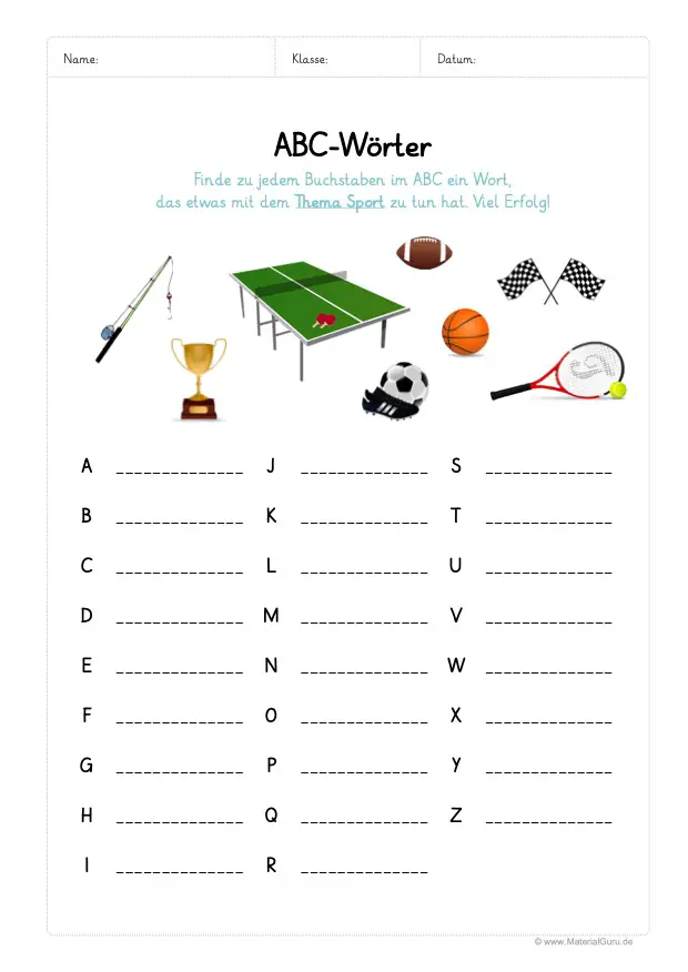 Abc Alphabet Lernen Materialguru
