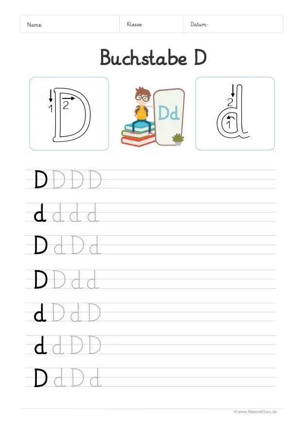 Buchstaben schreiben lernen in der Grundschule