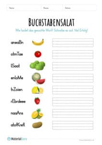 Buchstabensalat - MaterialGuru