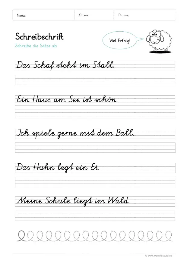 Schreibschrift - MaterialGuru