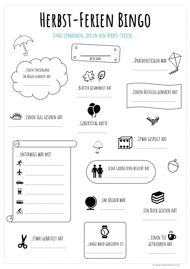 HerbstFerien MaterialGuru
