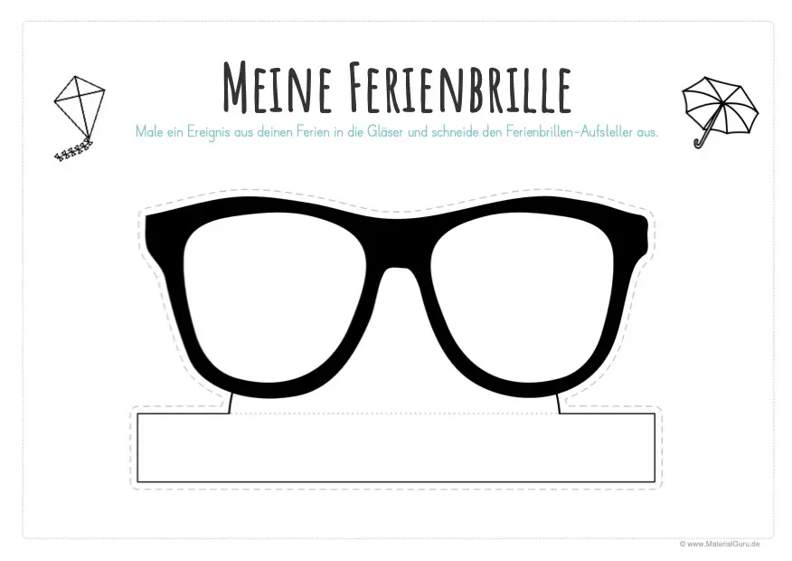 Arbeitsblatt: Meine Herbst-Ferien-Brille