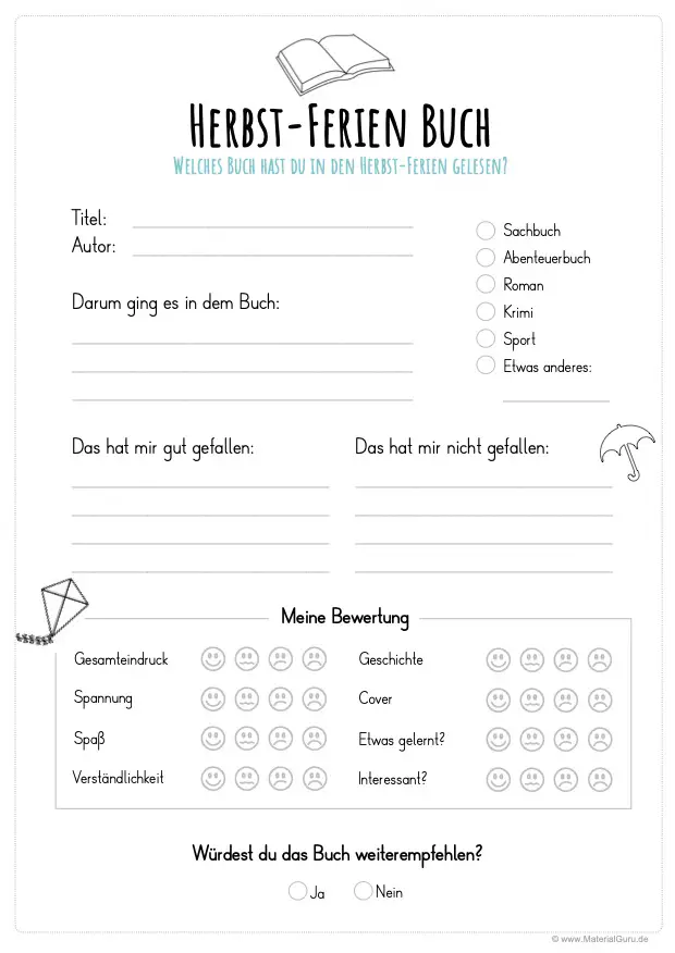 HerbstFerien MaterialGuru