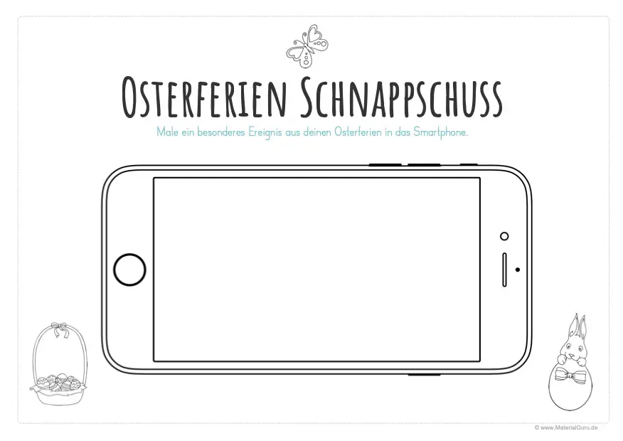 Arbeitsblatt: Smartphone Schnappschüsse Osterferien