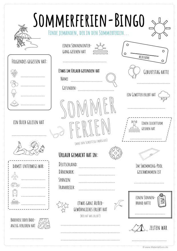 Meine Sommerferien Meine Sommerferien