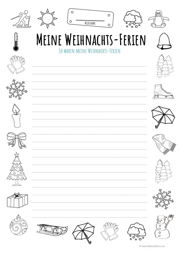 Unterrichtsmaterial WeihnachtsFerien MaterialGuru