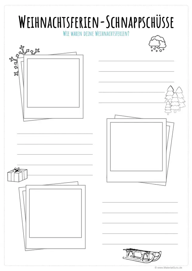 Unterrichtsmaterial WeihnachtsFerien MaterialGuru
