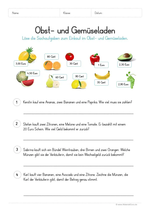 Geld kennenlernen grundschule