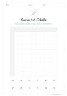 Kleines 1x1 Tabellen Materialguru