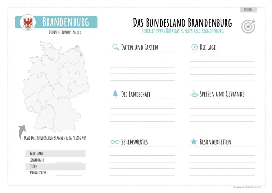 Arbeitsblatt: Vorlage Brandenburg