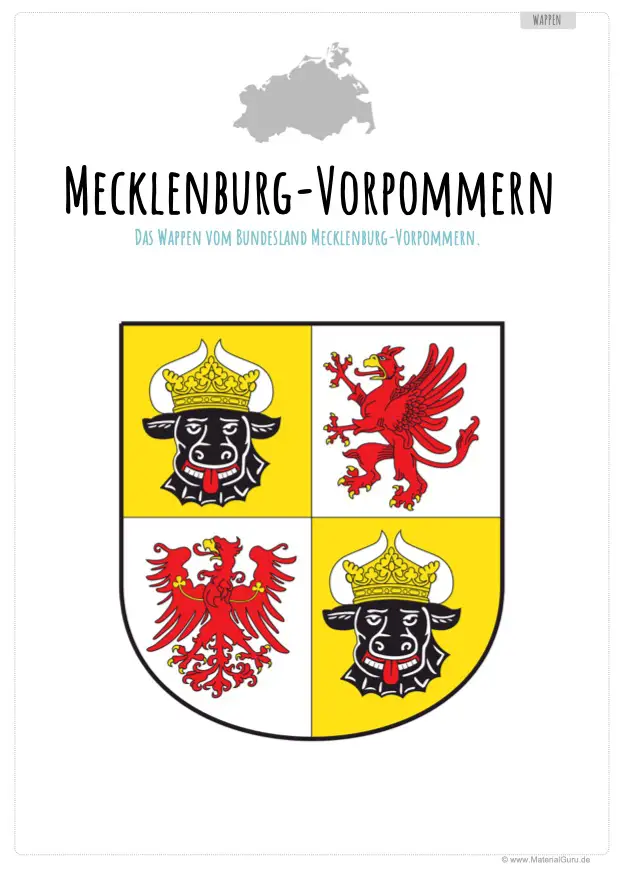 Arbeitsblatt: Wappen von Mecklenburg-Vorpommern