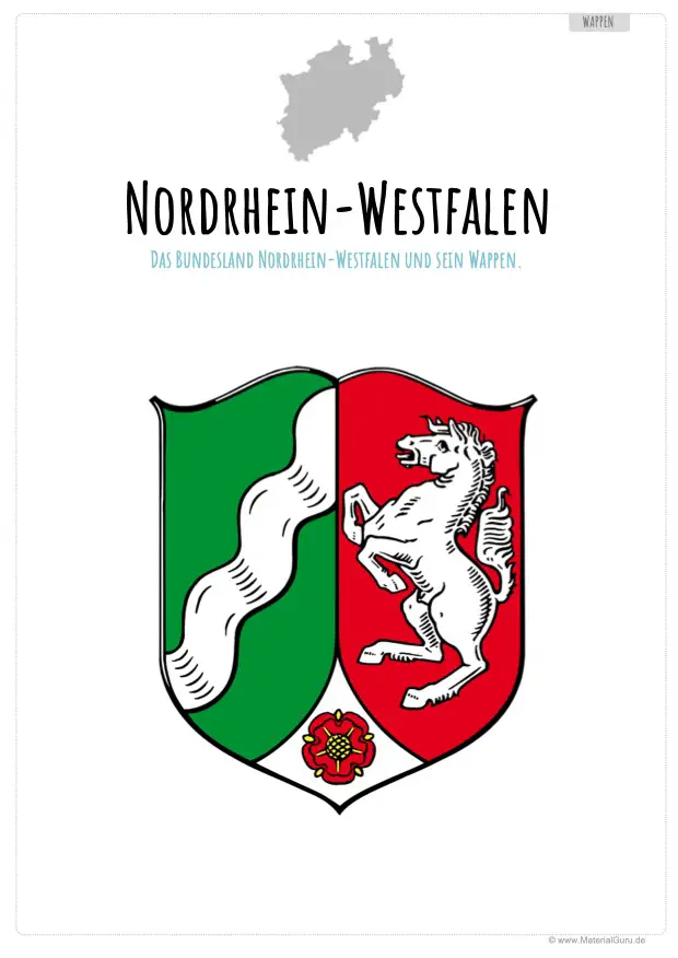 Arbeitsblatt: Wappen von Nordrhein-Westfalen