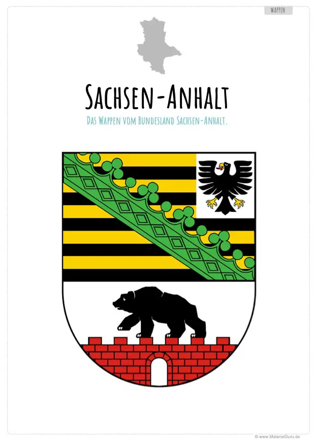 Arbeitsblatt: Wappen von Sachsen-Anhalt