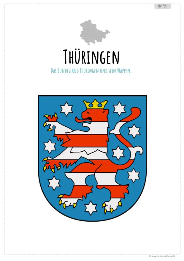 Arbeitsblatt: Wappen von Thüringen