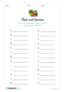 Obst und Gemüse - MaterialGuru