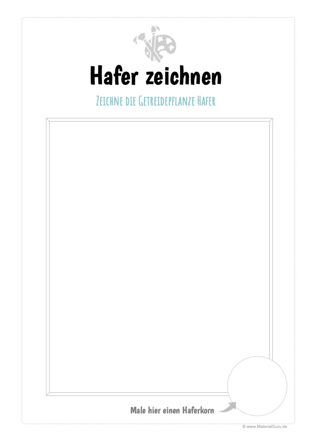 Arbeitsblatt: Hafer zeichnen