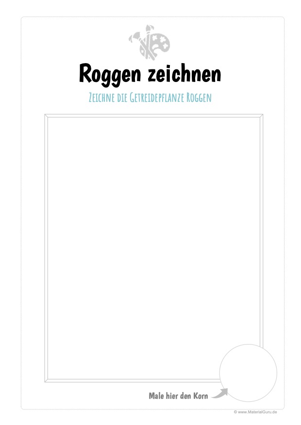 Arbeitsblatt: Roggen zeichnen