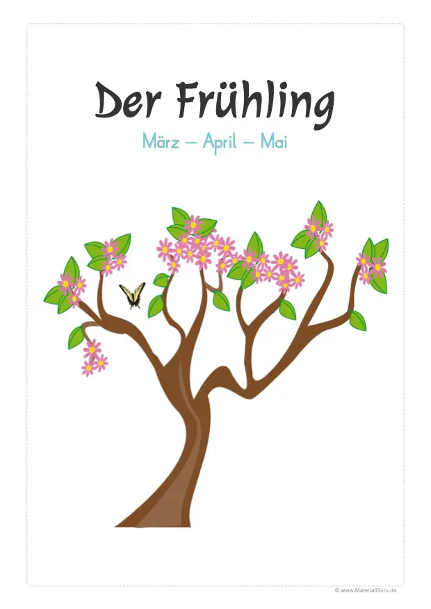 Plakat Jahreszeit Frühling