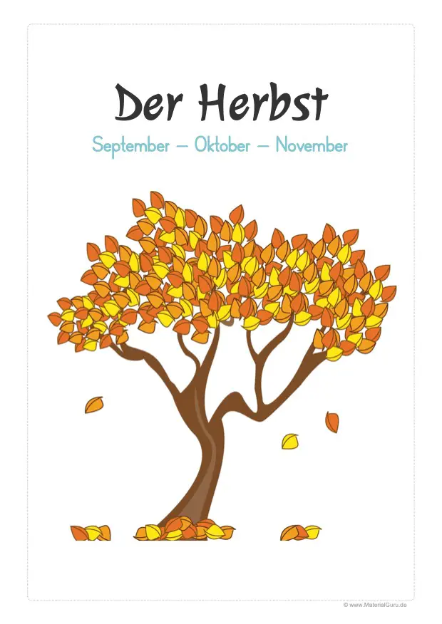 Plakat Jahreszeit Herbst