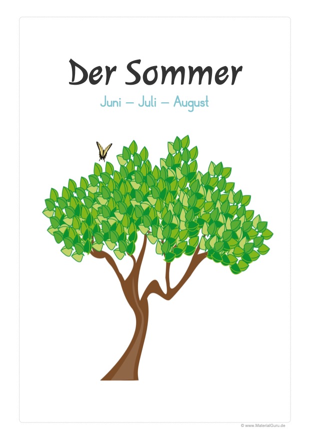 Plakat Jahreszeit Sommer