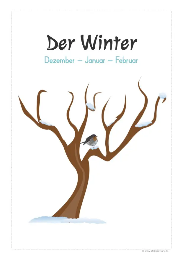 Plakat Jahreszeit Winter