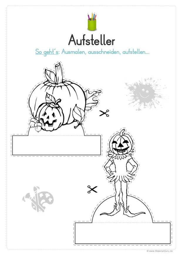 Basteln zu Halloween: Aufsteller 02