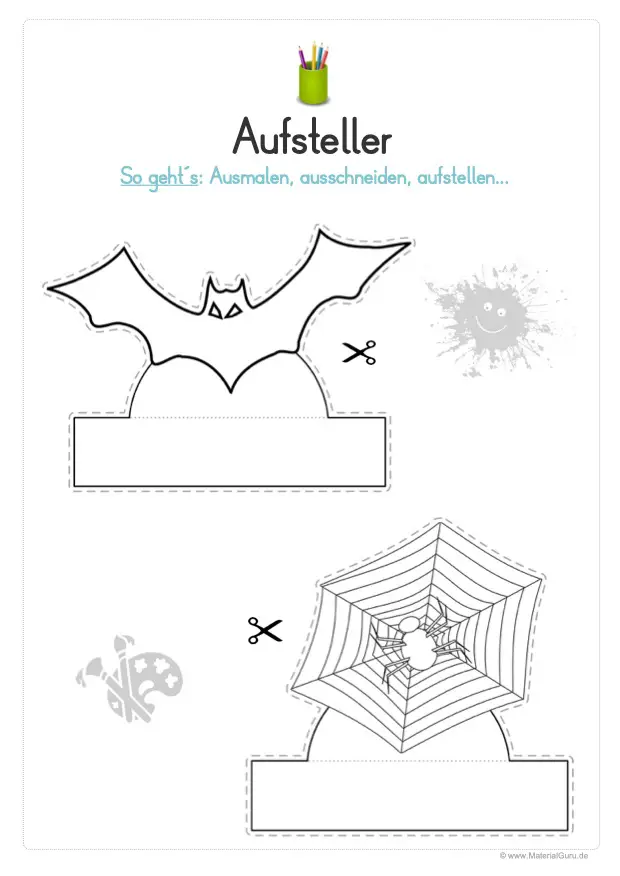 Basteln zu Halloween: Aufsteller 03