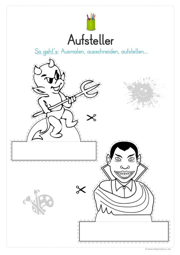 Basteln zu Halloween: Aufsteller 04