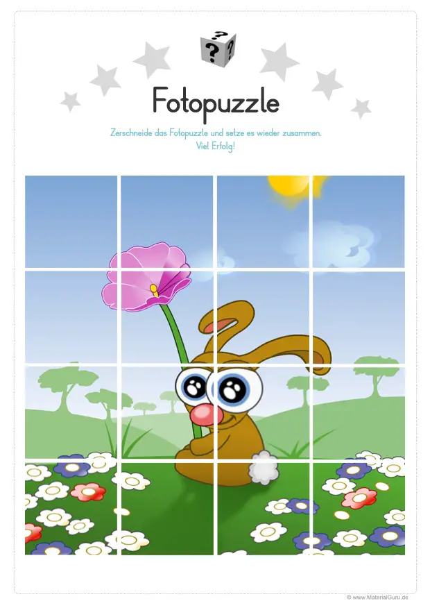 Arbeitsblatt: Fotopuzzle zu Ostern