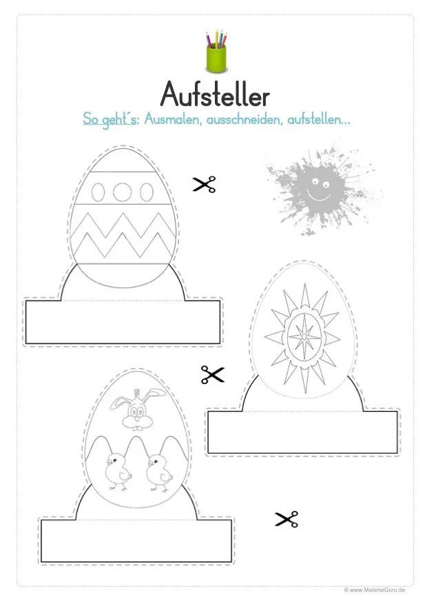 Bastel-Aufsteller: Ostereier