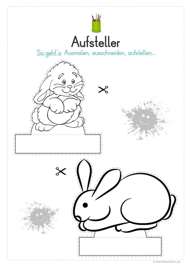 Bastel-Aufsteller: Hasen