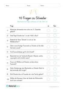 Weco leucht- und knall-feuerwerks- selection-pack „bombette“ von lidl Silvester - Kostenlose Arbeitsblätter